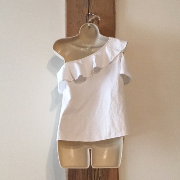 Madewell One Shoulder Ruffle Top - Picture 4 of 4
